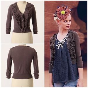 Anthropologie Guinevere Roaming Frills Cardigan M